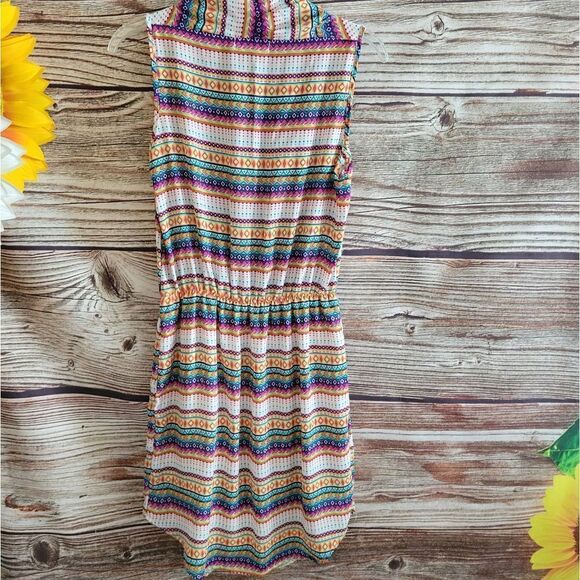 Renee C. Sleeveless multicolored dress Women's medium pre-owned - Picture 2 of 6